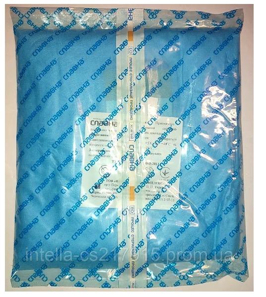 Халат медичний (хірургічний) на зав`язках довжиною 140 см (розмір 70-72 (ЕL)) «Славна®» (Спанбонд - 30 г/м2) стерильний,